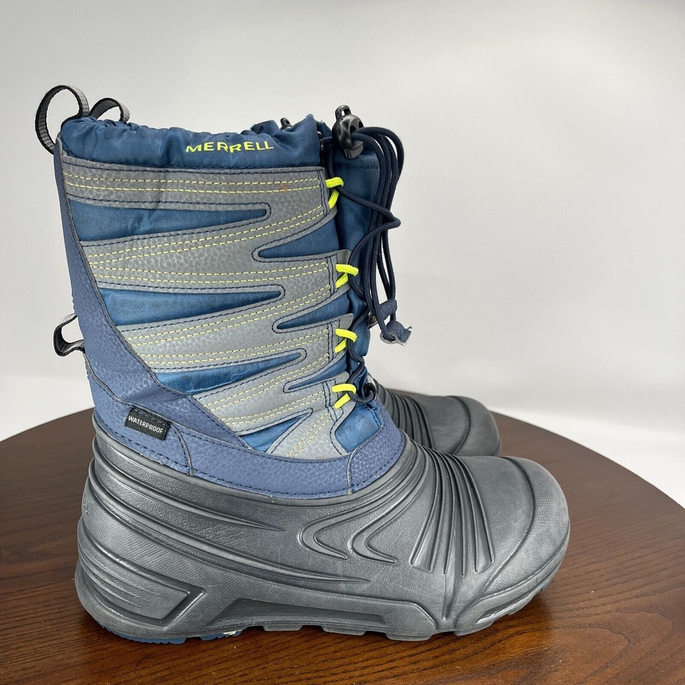 Merrell Quest Lite 3.0 Boots Big Kids 5M Blue Gray Waterproof Snow Shoe MK265031 - Picture 4 of 16